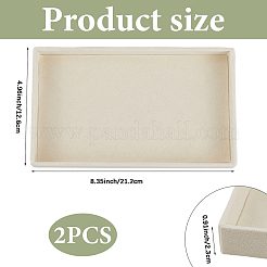 Прямоугольные деревянные подставки для ювелирных украшений&nbsp;AJEW-WH20054-062K-01