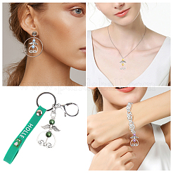 12шт 12 цветные стеклянные жемчужные подвески из бисера&nbsp;PALLOY-AB00007