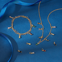 18 шт. 9-х цветные латунные подвески с кубическими цирконами&nbsp;KK-GA0001-31