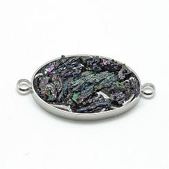 Соединители звеньев естественного друзы драгоценного камня&nbsp;G-Q489-H02