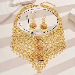 Роскошные комплекты из ожерелий и серег с кисточками из цветочного сплава для женщин&nbsp;FJ5818