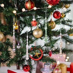 16 шт. 4-х цветные прозрачные стеклянные бусины подвески decroationg&nbsp;HJEW-PH02199