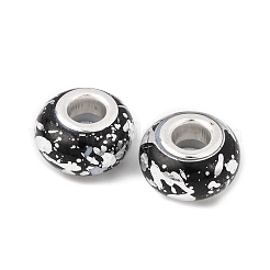 Европейские бусины-рондель из непрозрачной смолы&nbsp;RESI-Z046-03E