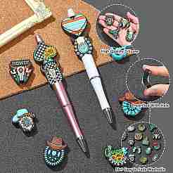 15 pièces 15 styles de perles focales en silicone&nbsp;SIL-CJ0002-98