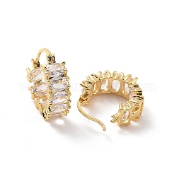 Orecchini a cerchio ovali con zirconi&nbsp;EJEW-F298-21G-03