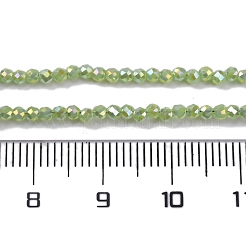 Chapelets de perles en verre électroplaqué&nbsp;EGLA-H107-01A-A01