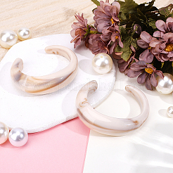 Bracciali rigidi in acrilico opaco per donna&nbsp;BJEW-WH0032-028B