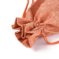 Rechteckige Verpackungsbeutel aus Polyesterimitat-Jute&nbsp;ABAG-N009-01A-04