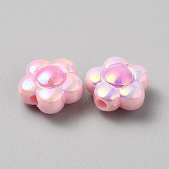 Perles acryliques plaquées&nbsp;MACR-WH0007-128A
