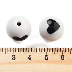 Непрозрачные печатные бусы акриловые&nbsp;OACR-G038-05C