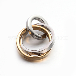 Colgantes de anillo entrelazado de acero inoxidable 304&nbsp;X-STAS-E090-90G