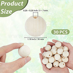30 Stück natürliche&nbsp;WOOD-PA0001-59