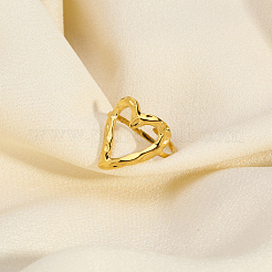 Открытые кольца-манжеты из нержавеющей стали 304 с полым сердцем для женщин&nbsp;LZ8065-1