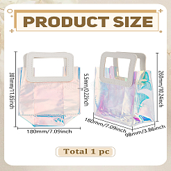 Sac cadeau en pvc avec poignée imprimé au laser&nbsp;ABAG-WH0100-06