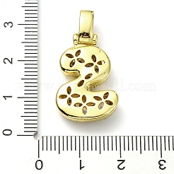Messing micro pave klare zirkonia anhänger&nbsp;X-KK-M279-01G-S