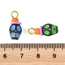 Anhänger aus undurchsichtigem Acryl und handgefertigtem Polymerclay&nbsp;PALLOY-JF05968-01