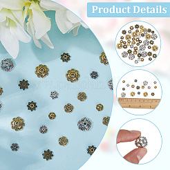 360шт 12 стиля колпачки из сплава в тибетском стиле&nbsp;TIBE-SC0002-37