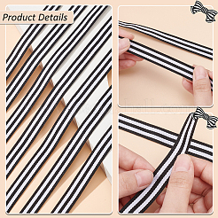 50 Yard Polyester-Streifenbänder&nbsp;SRIB-WH0011-157B