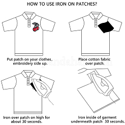 30 шт. Компьютеризированная вышивка ткань утюгом / пришить патчи&nbsp;PATC-CY0001-23