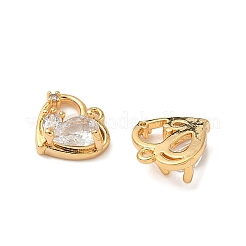 Латунные микропаве прозрачные кубические циркониевые подвески&nbsp;KK-B160-29G