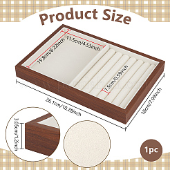 Plateaux à bijoux rectangulaires en bois pour boucles d'oreilles&nbsp;AJEW-WH0880-84A