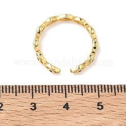 Anelli aperti con polsino in ottone micro pavé di zirconi cubici per donna&nbsp;RJEW-K261-18G
