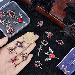 20 pendentifs gothiques en alliage émaillé de 10 styles.&nbsp;FIND-SC0021-76
