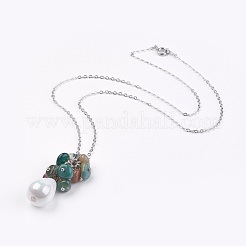 Colliers pendentif pierres précieuses naturelles&nbsp;NJEW-JN02252