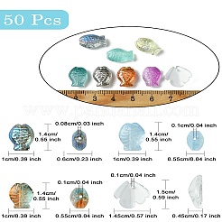 50шт 25 стиля гальванические стеклянные бусины ручной работы&nbsp;EGLA-YW0003-15