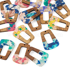 16 шт. подвески из 8-х цветов из смолы и ореха&nbsp;FIND-TA0006-48