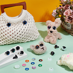 48 Stück halbrunde Plastikaugen für Puppen zum Basteln&nbsp;DIY-PH0029-13A