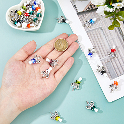 30 шт. бусины лэмпворк ручной работы с подвесками из стеклянных бусин&nbsp;PALLOY-FH00166