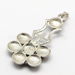 Марочные чакра сплава ювелирных изделий ободок Gemstone большие подвески G-M039-04