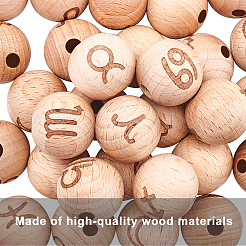 Бисер натуральный неокрашенный бук&nbsp;WOOD-PH0001-03