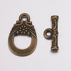 Сплавочные застежка тоггл тибетского стиля&nbsp;LS-X-MAC2014-NF