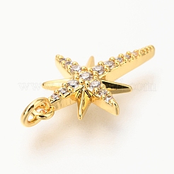 Латунные микропаве прозрачные подвески с фианитом&nbsp;X-ZIRC-O036-38G