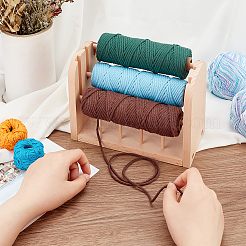 11 стойка для ниток из цельного дерева WOOD-WH0027-90