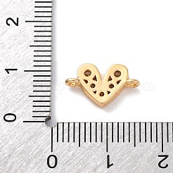 Подвески-сердечки с микропаве из латуни и кубическим цирконием&nbsp;KK-F894-03G-01