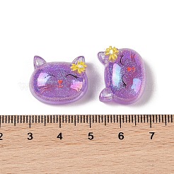 Кабошоны из смолы с блестками и животными&nbsp;RESI-H163-10A