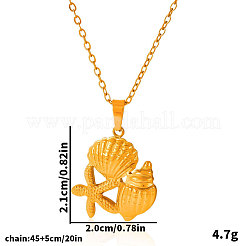 Летние ожерелья для женщин с подвеской в форме морской звезды из нержавеющей стали 304&nbsp;SE5195-2