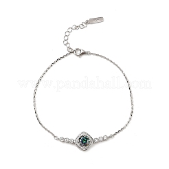 925 женский браслет из стерлингового серебра с звеньями&nbsp;BJEW-D346-01B-P