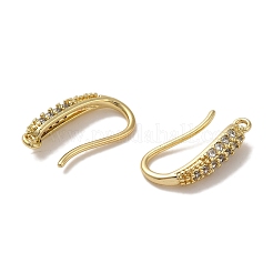 Стойка покрытие латунь микропаве прозрачный кубический цирконий крючки для сережек&nbsp;KK-A231-02G