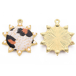 Подвески из сплава с принтом в стойку&nbsp;LS-ENAM-Q445-010C-NR