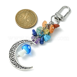 Décoration pendentif en alliage de lune&nbsp;HJEW-JM01393-05