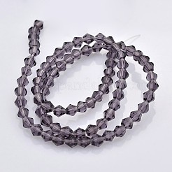 Sfaccettate perle di vetro bicone fili&nbsp;X-EGLA-P017-4mm-03