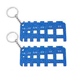 2 regla de acrílico y 2 llaveros de hierro divididos&nbsp;AJEW-PH0007-94A