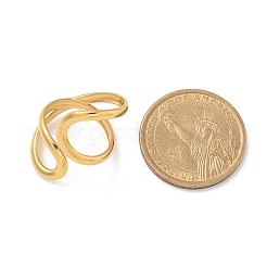 Открытое кольцо-манжета из нержавеющей стали 304 с ионным покрытием (IP) для женщин&nbsp;RJEW-M025-02G