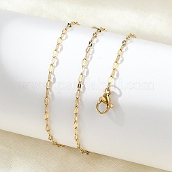 Ионное покрытие (ip) 304 нержавеющая сталь цепочка ожерелье для мужчин и женщин&nbsp;NJEW-E076-02G