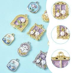 10 шт. 5 стиля 2 цвета эмалевые подвески из сплава&nbsp;FIND-FS0004-47