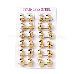 Pendientes de aro anchos de acero inoxidable 201&nbsp;EJEW-D354-16G